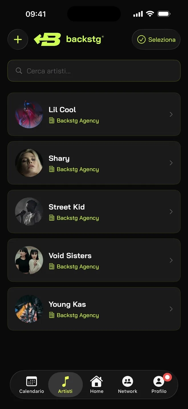 The agency roster